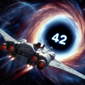 space fighter with the answer of 42 but still no question